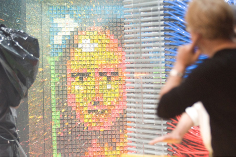 Mona Lisa Paintball Mosaic